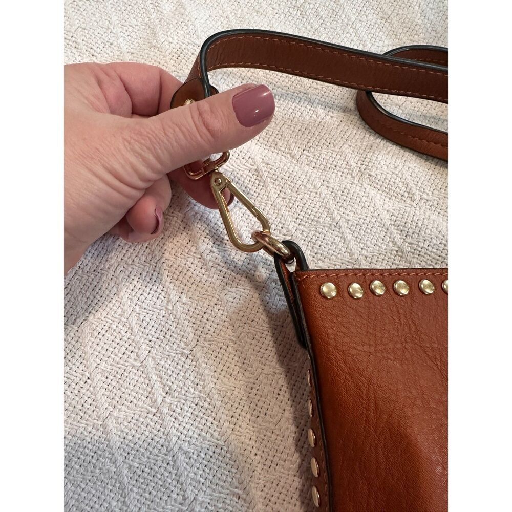 Stitch Fix Vegan Leather Bucket Bag Brown - Picture 7 of 9